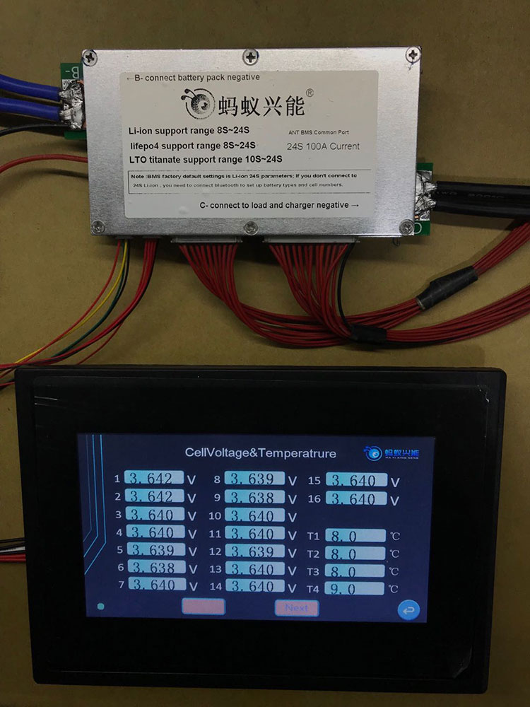8S- 32S DIY Lifepo4 li-ion smart bms pcm TTL Touch screen 
