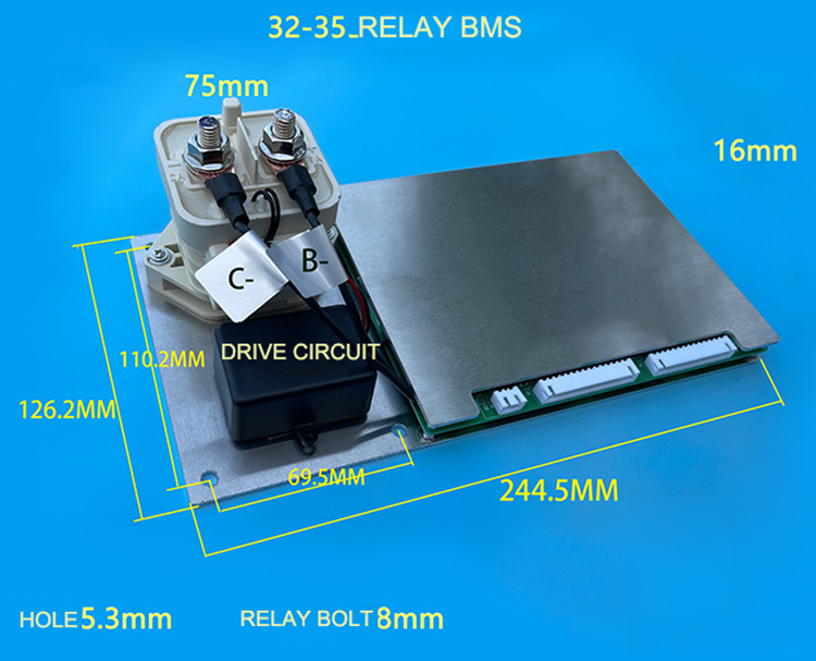 4S-35S 120A 420A LiFePO4 Li-ion bms pcm BMS WITH relay Battery Management System(BMS) 120A High Current With Charge Discharge Protection For Inverter truck  