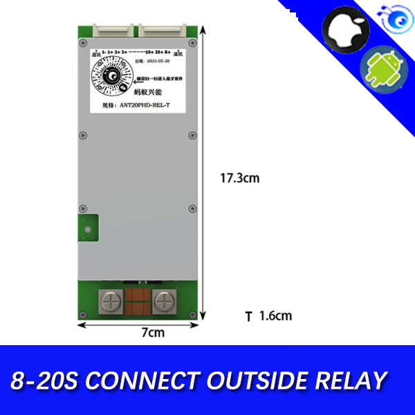 8S-20S 100A 150A 200A 250A Bluetooth smart bms pcm with android Bluetooth app UART bms wi software (APP) monitor  