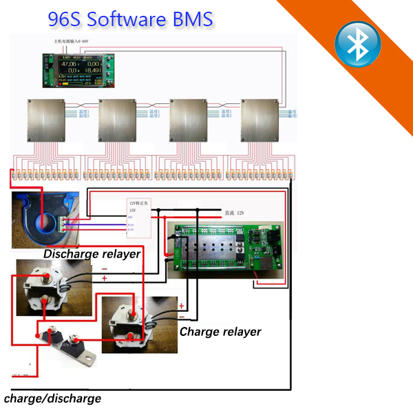 4S- 96S  DIY Lifepo4 li-ion  smart bms pcm with android Bluetooth app smart bms with software (APP) monitor 