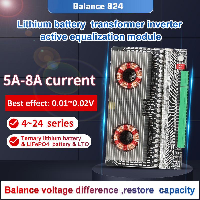 4S- 24S 5A DIY Lifepo4 li-ion Active Balancer full charge balance discharge balancing board