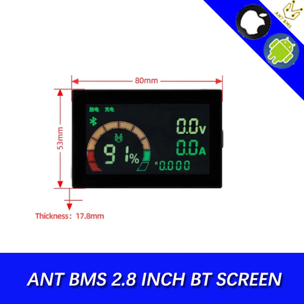 2.8 Inch LCD Bluetooth capacity electricity indicator