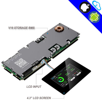 16S 100A/200A household smart BMS inverter rs485 software monitor